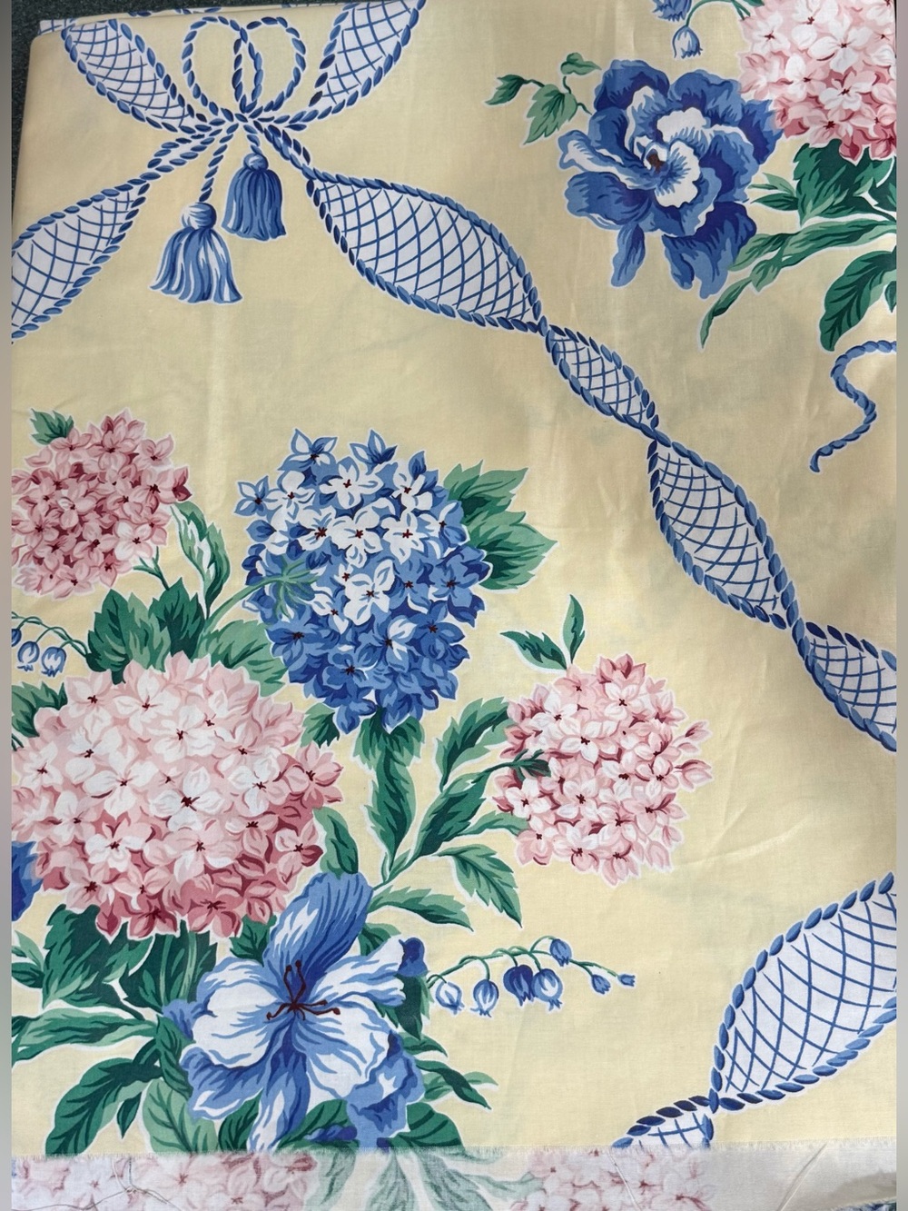 P/Kaufmann French Country fabric remnant Floral Hydrangea Cotton Fabric Panel - Picture 5 of 5